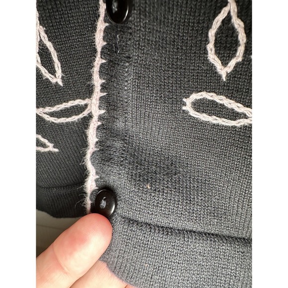 Vintage Heirloom Collectibles Womens M Cottagecore Sweater Embroidered Cardigan - Picture 7 of 7